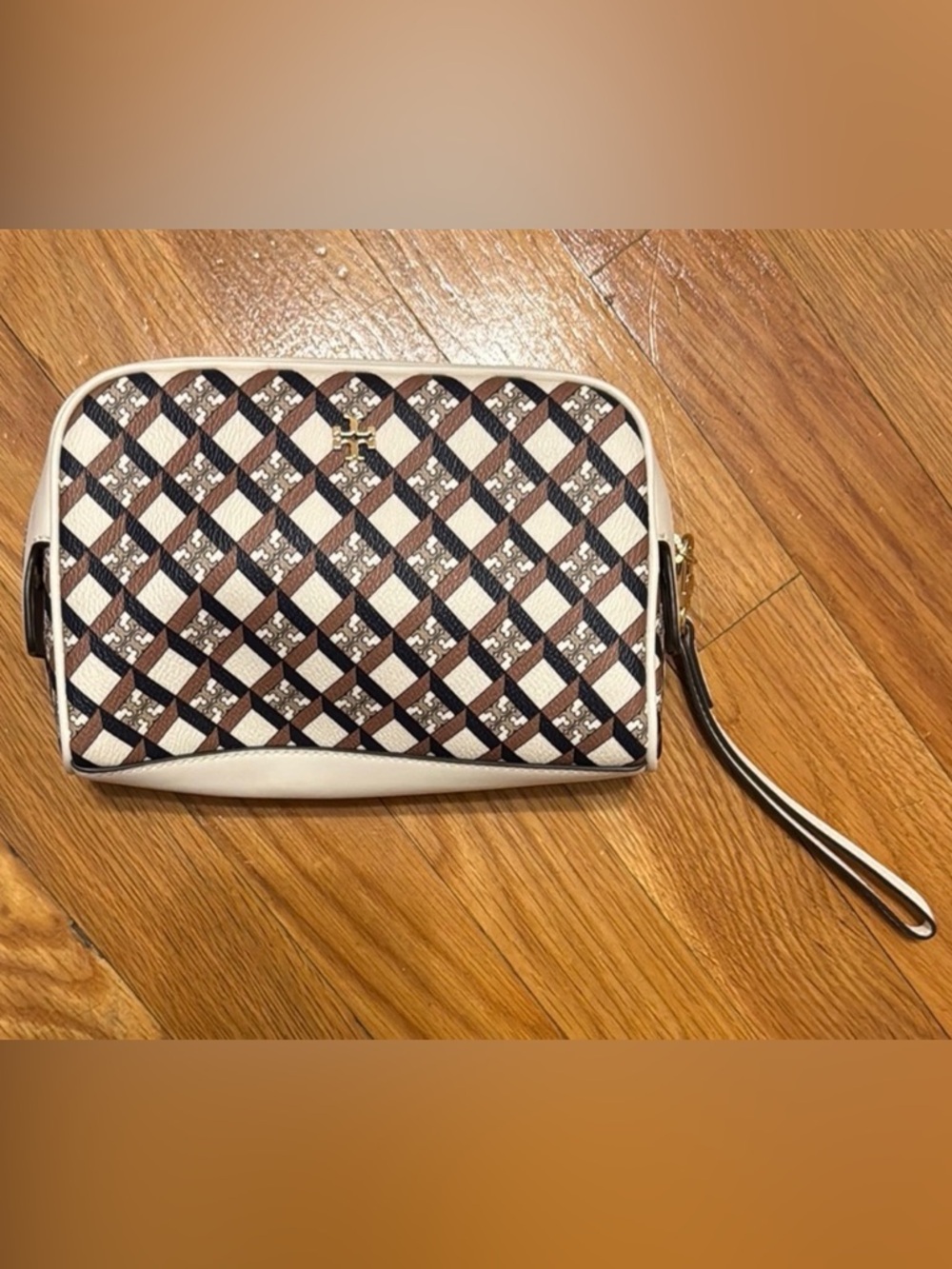 TORY BURCH GEO LOGO ESSENTIALS POUCH